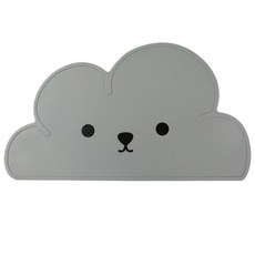 Drmini 고양이 & 강아지 실리콘 클라우드 식기매트 47.7 x 26.8 cm, 그레이, 1개