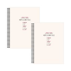 TOCTOC 線圈透明文件夾 A4 40入, 象牙白, 2入