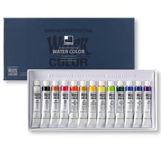 신한화구 전문가용 수채화물감 세트, 7.5ml, 13색