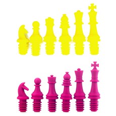 DM Racing Chess矽膠瓶酒瑪格麗特套組, 黃色+紫色, 1套