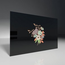 Well Room廚房藝術板 女王花 黑色, 1個