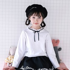 JACKID 女童絲帶荷葉邊長袖T恤