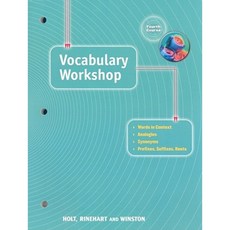 Vocabulary Workshop: Fourth Course Paperback, Holt McDougal