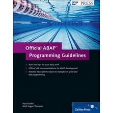 Official ABAP Programming Guidelines Hardcover, SAP Press