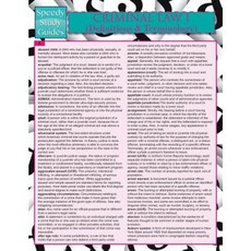 Criminal Law I (Definitions and Terminology) (Speedy Study Guide) Paperback, Speedy Publishing LLC