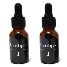 L'ATTIQUE J 車用精油芳香劑 15ml 補充瓶, Clean Cotton, 2個