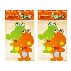 동기오피스 펠트아트 악어 2p, 혼합 색상(DF-1100)