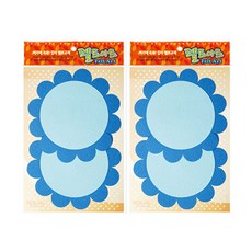 동기오피스 펠트아트 꽃판12 2p x 2개입, 파랑(DF-1005)