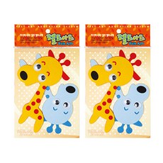 동기오피스 펠트아트 기린 2p x 2세트, 혼합 색상(DF-1109)