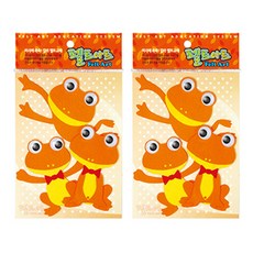 동기오피스 펠트아트 개구리세트 3p x 2세트, 주황(DF-1102)