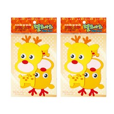 동기오피스 펠트아트 사슴 2p, 혼합 색상(DF-1108)