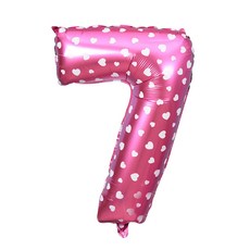 파티복닷컴 32인치 별 숫자풍선 핑크, 7, 1개