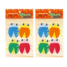 동기오피스 펠트아트 매미 4p x 2세트, 혼합 색상(DF-1078)