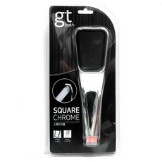 GT BATH 方形鍍鉻機能蓮蓬頭, 1個, 銀色