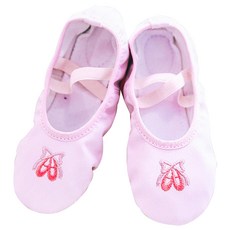 해피발레 여아용 리본자수 발레슈즈 밴드형