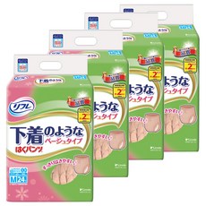 리후레 속옷같은 베이지타입 팬티형 성인용 기저귀 M, 24매, 4개