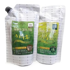 피엘코스메틱 명품 에센스 칼라 크림 염색제 1제 500ml + 2제 500ml, 5N자연갈색, 1세트