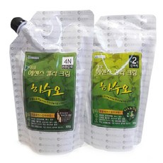 피엘코스메틱 명품 에센스 칼라 크림 염색제 1제 500ml + 2제 500ml, 4N진한갈색, 1개