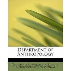 Department of Anthropology Paperback, BiblioLife