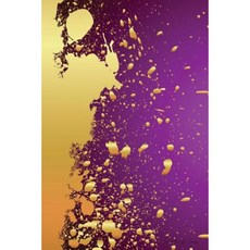 Journal Your Life's Journey: Golden Paint Splashes Lined Journal 6 X 9 100 Pages Paperback, Createspace Independent Publishing Platform