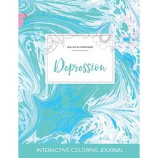 Adult Coloring Journal: Depression (Sea Life Illustrations Turquoise Marble) Paperback, Adult Coloring Journal Press