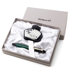 PELICAN 派力肯 鋼筆綠黑M120+墨水瓶, F, 混色