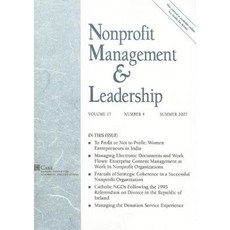 Nonprofit Management & Leadership Volume 17 Number 4 Paperback, Jossey-Bass
