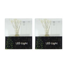 리빙도쿄 LED 소형 전구 갈런드 20구 2p, 웜화이트