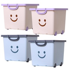 BONOHOUSE 摩登快樂箱 藍色 2入 + 象牙白 2入, 混合色, 370 x 370 x 320mm, 1套