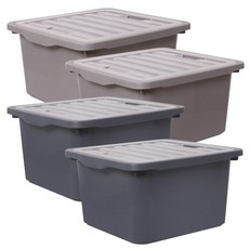 BONOHOUSE Rev Storage Living Box L 海軍藍 2p + 灰色 2p, 混色, 1組