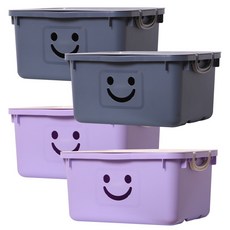 BONOHOUSE 現代風超大型快樂收納箱 2款 x 2件組, 混合顏色, 1套