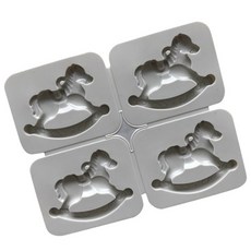 KANGGUN 籠子矽膠模具 木馬香氛磚 4孔, 隨機出貨