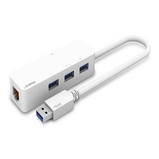 ipTIME 筆記型電腦 U1003 USB 3.0轉RJ45 Gigabit網路卡+集線器