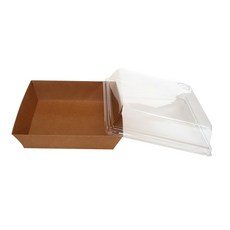 투고팩 샌드위치 브리또 일회용 용기 크라프트 70p + 뚜껑 70p, 1세트