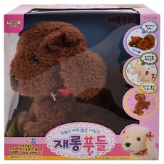 정경유통 재롱푸들 작동동물인형, 브라운, 1개