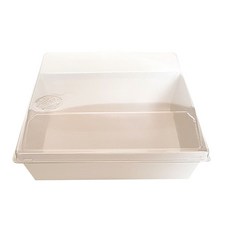 투고팩 샌드위치 브리또 일회용 용기 화이트 70p + 뚜껑 70p, 1세트