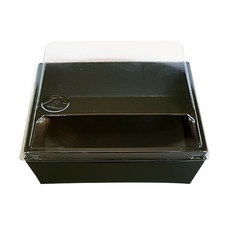 투고팩 샌드위치 브리또 일회용 용기 블랙 70p + 뚜껑 70p, 1세트