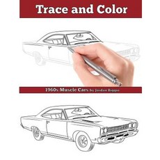 Trace and Color: 1960s Muscle Cars: Adult Activity Book Paperback, Team of Light Media LLC