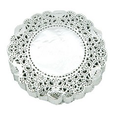 도나앤데코 엘리니 도일리 페이퍼 10cm, 실버, 250개