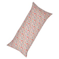 Ein Haus 迷你花朵圖案棉質靠枕, 白色的