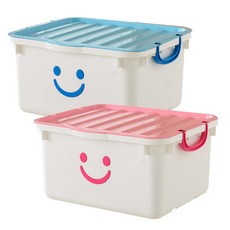 BONOHOUSE 白色超大型快樂箱, 藍色 + 粉紅色, 450 x 400 x 250 mm, 2個