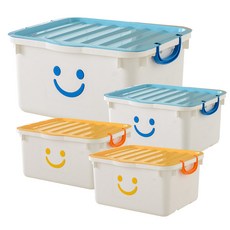 BONOHOUSE 白色特大號Happy Box 藍色 2入 + 黃色 2入, 混合顏色, 1套