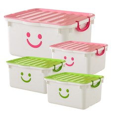 BONOHOUSE 白色超大型Happy Box 粉紅色 2入 + 綠色 2入, 混合顏色, 1套