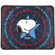 스누피 스텐다드 마우스 패드 CMP-A7002, 네이비 스누피, 1개