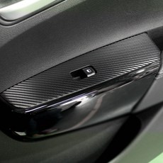 bym All New Morning 碳纖維貼紙 3D車窗開關貼, 1個, 單一顏色