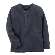 카터스 남아용 토들러 보온성 긴팔 헨리셔츠