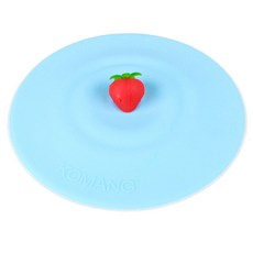 꼬망 레벤쿠첸 실리콘 찬기뚜껑, 딸기 블루, 1개
