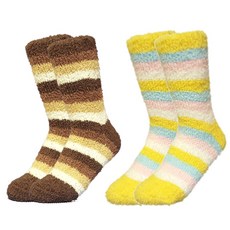 맘바 산모 롱 수면양말 2p, 1세트, 브라운ST, 옐로우ST