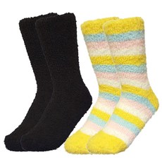 맘바 임산부용 롱 수면양말 2p, 1세트, 블랙, 옐로우ST