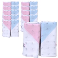 BeBeOne 棉質皇冠印花棉紗手帕20入組 2款